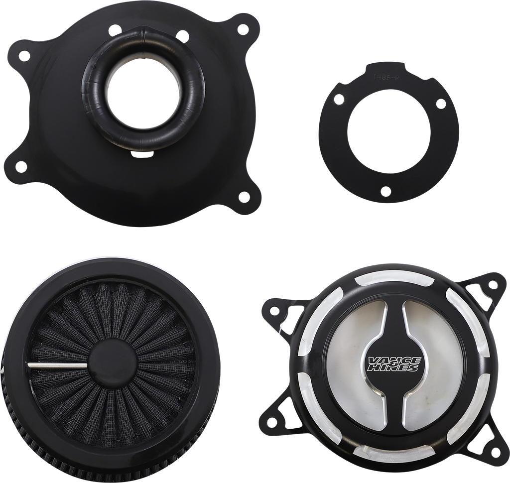 Vance & Hines VO2 Blade Air Intake - Black Contrast Part #40393 for V-Twin Motorcycles
