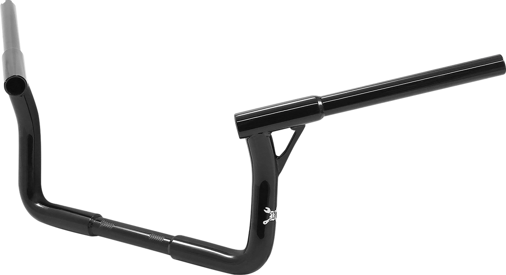 Burly Brand Louie Handlebar B12-7007B - 8 Inch Black Louie B with Vintage Ape Hanger Style