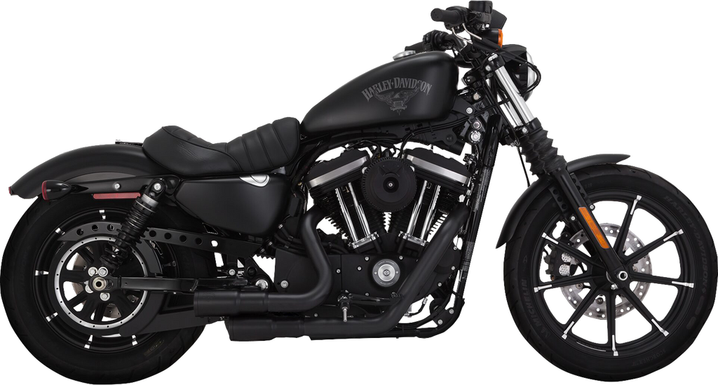 Vance & Hines 46374 Mini Grenades 2-Into-2 Exhaust System with Black Finish
