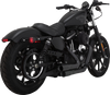 Vance & Hines 46374 Mini Grenades 2-Into-2 Exhaust System with Black Finish