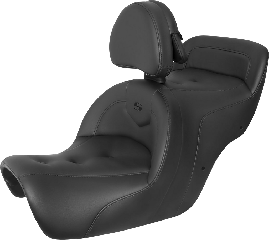 SADDLEMEN Seat - Roadsofa* - With Backrest - Pillow Top - Black H88-07-181BR - Team Dream Rides