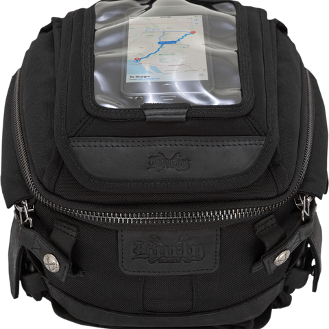 Burly Brand B15-1010B Tank & Tail Bag – Black, Easy Mounting with Magnetic System and Accessory Features