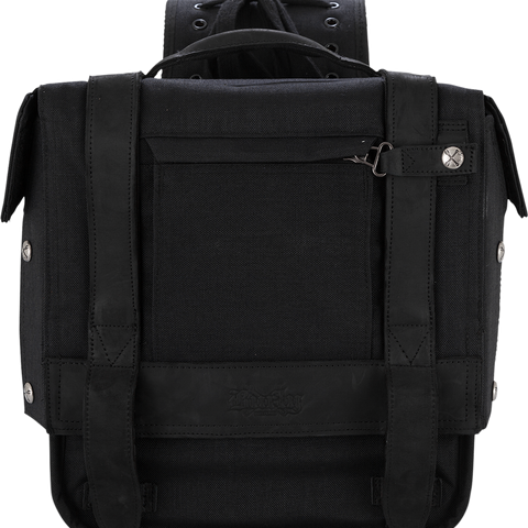 Burly Brand Throw-Over Saddlebag B15-1002B in Black for Motorcycle Touring and Commuting