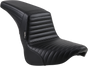 LE PERA Kickflip Seat - Pleated Black for Harley FX/FL 2018-2023, Part LY-590PT