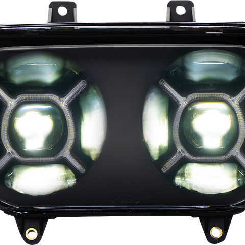 CUSTOM DYNAMICS LED Headlight for Harley-Davidson FLTR - Black - CD-RG-H-B