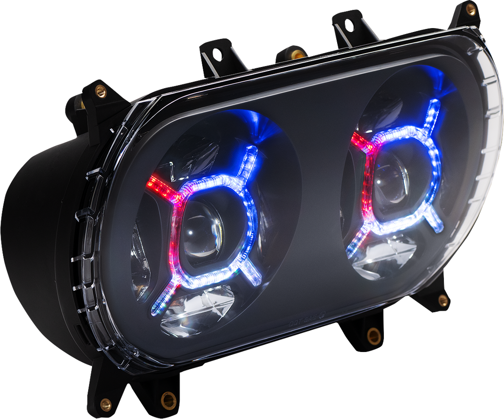 CUSTOM DYNAMICS ProGLOW™ Headlight for Road Glide PG-RG-B with IP67 Waterproof Housing and Color Changing LED Technology