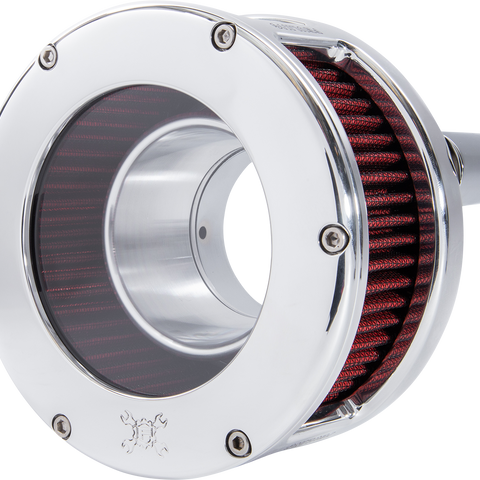 FEULING PARTS BA Series Chrome Air Cleaner Kit with Red Filter Part 5438