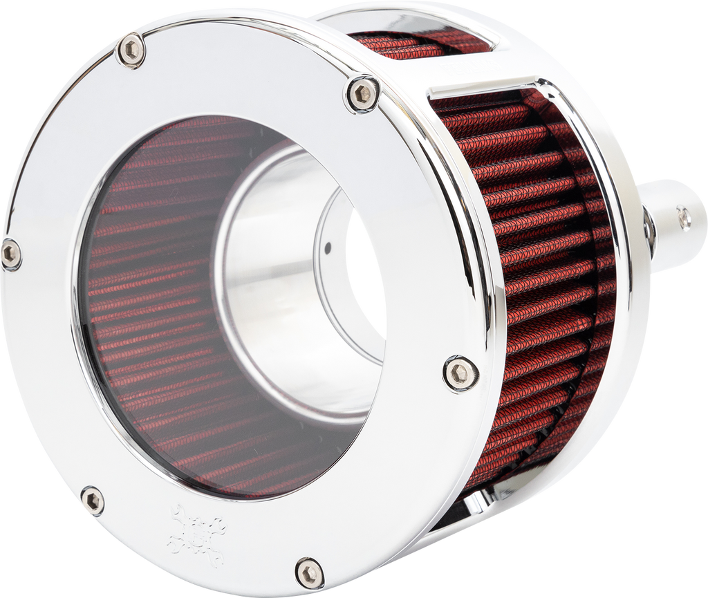 Feuling Parts BA Race Series Chrome Air Cleaner Kit with Red Filter - Part 5428