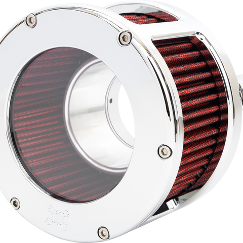 Feuling Parts BA Race Series Chrome Air Cleaner Kit with Red Filter - Part 5428