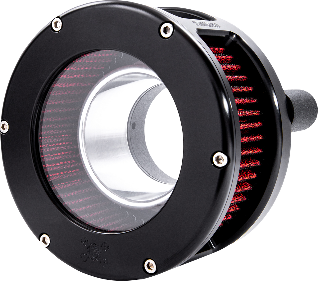 FEULING PARTS BA Series Air Cleaner Kit with Red Filter - Black Anodized Finish Part 5434