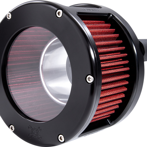 Feuling Parts BA Race Series Air Cleaner Kit - Black Anodized with Red Filter Part 5424 for Harley-Davidson