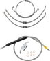 LA CHOPPERS Handlebar Cable/Brake Line Kit - Quick Connect - 12" - 14" Ape Hanger Handlebars - Stainless Steel LA-8157KT-13 - Team Dream Rides