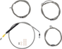 LA CHOPPERS Handlebar Cable/Brake Line Kit - 18" - 20" Ape Hanger Handlebars - Stainless Steel LA-8056KT-19 - Team Dream Rides