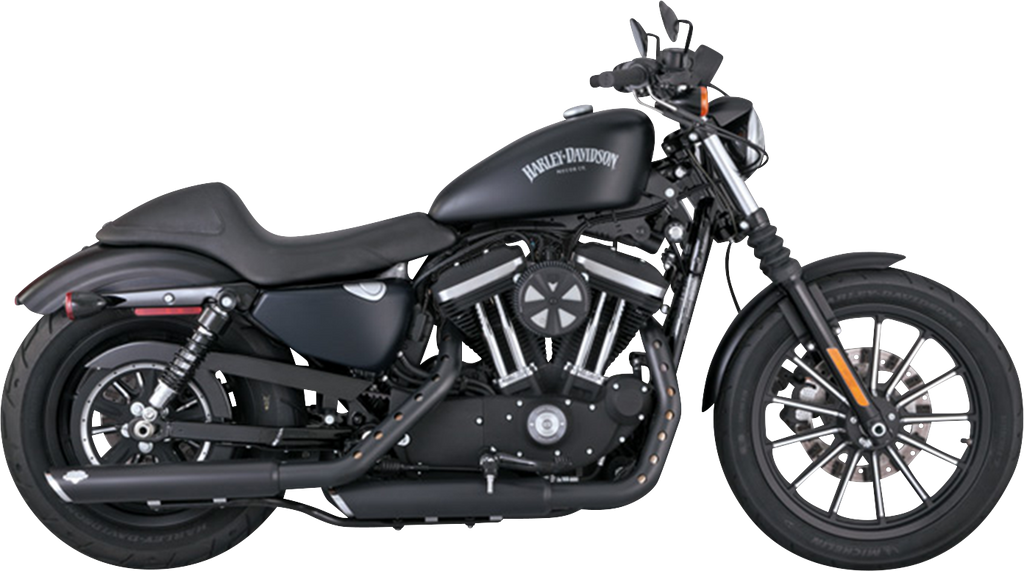 Vance & Hines 3-Inch Twin Slash Slip-On Mufflers with PCX Technology - Black (Part 46361)