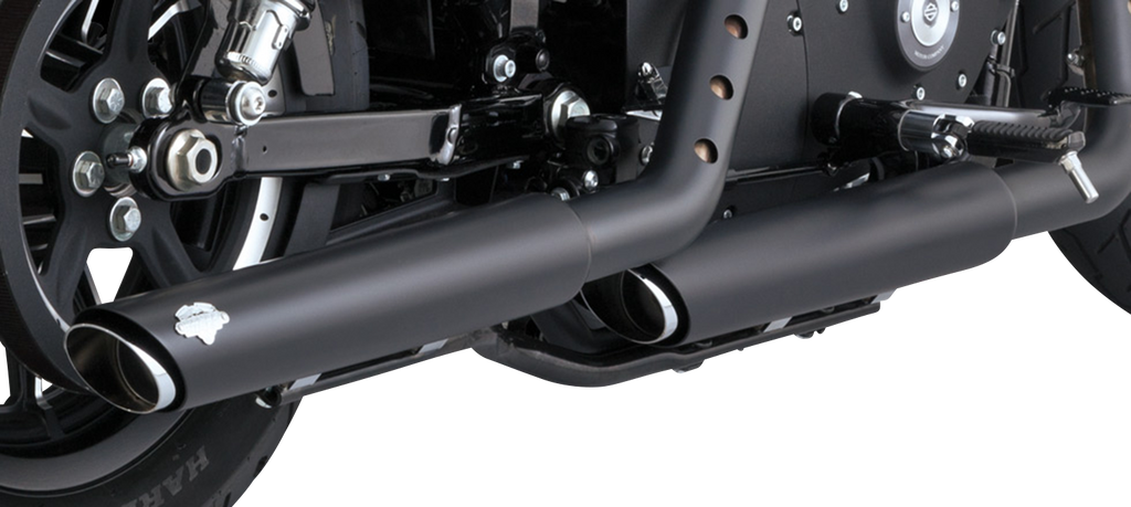 Vance & Hines 3-Inch Twin Slash Slip-On Mufflers with PCX Technology - Black (Part 46361)