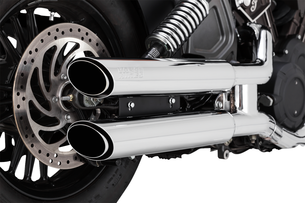 Vance & Hines 3" Twin Slash Slip-On Mufflers with PCX™ Technology - Chrome (Part #18323)