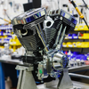 S&S Cycle V124 Long Block Engine, Chrome/Wrinkle Black, Big Twin Custom Chassis, Part 310-1159