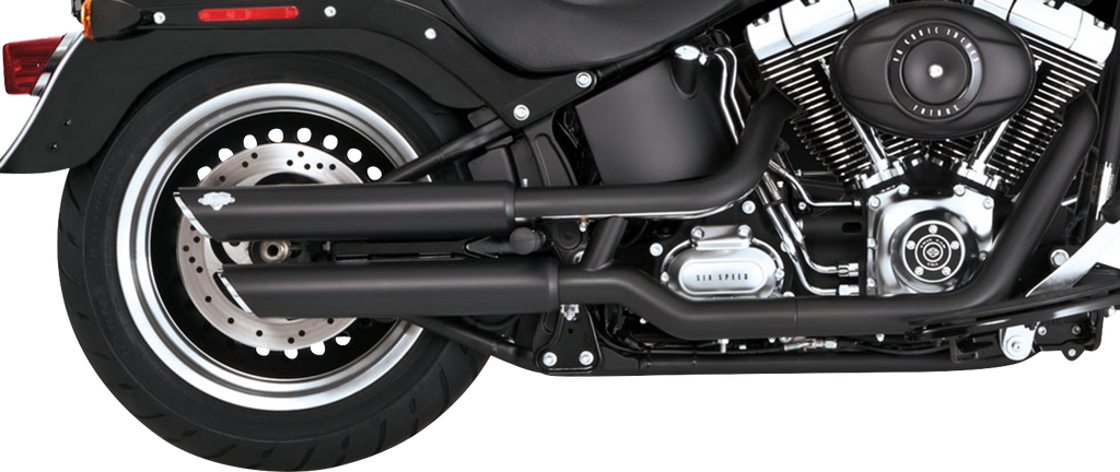 Vance & Hines 3-Inch Twin Slash Slip-On Mufflers with PCX Technology, Black – Part 46343