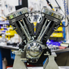 S&S Cycle V124 Long Block Engine, Chrome/Wrinkle Black, Big Twin Custom Chassis, Part 310-1159