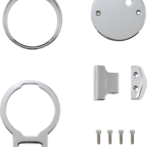 LA Choppers Gauge Mount for Dyna and Sportster - Chrome, Part LA-7397-01C