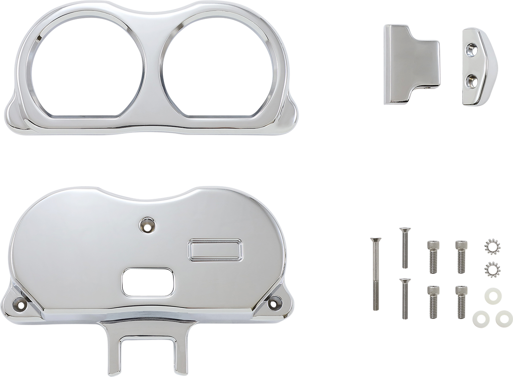 LA Choppers Dual Chrome Gauge Mount for FLT - Part LA-7397-03C