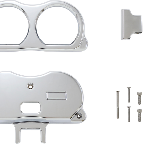LA Choppers Dual Chrome Gauge Mount for FLT - Part LA-7397-03C