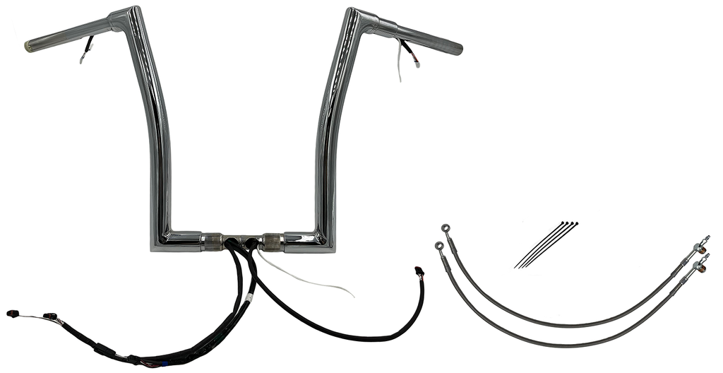 FAT BAGGERS INC. Handlebar Kit - Flat Top - 16" - Chrome 601316 - Team Dream Rides