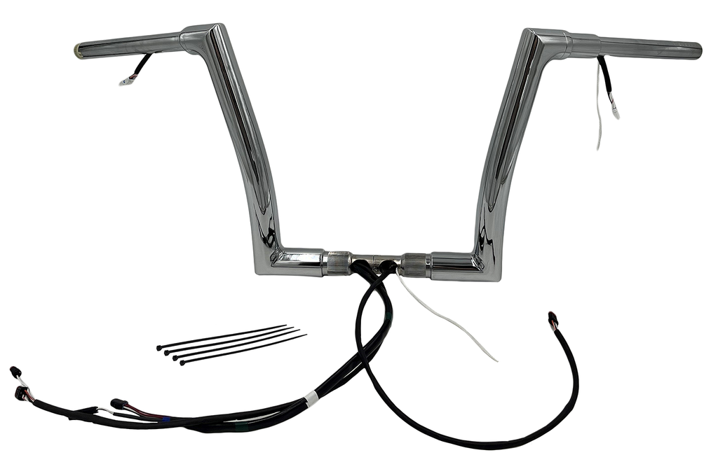 FAT BAGGERS INC. Handlebar Kit - Flat Top - 12" - Chrome 602312 - Team Dream Rides