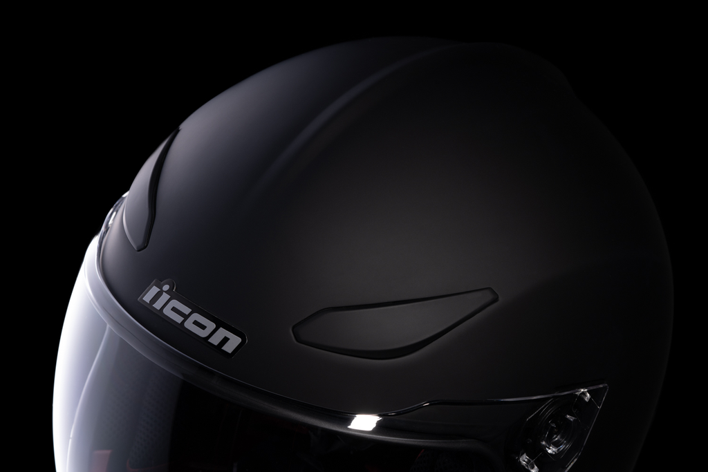 ICON Domain™ Helmet - Rubatone Large with Fog-Free Shield and Removable Liners