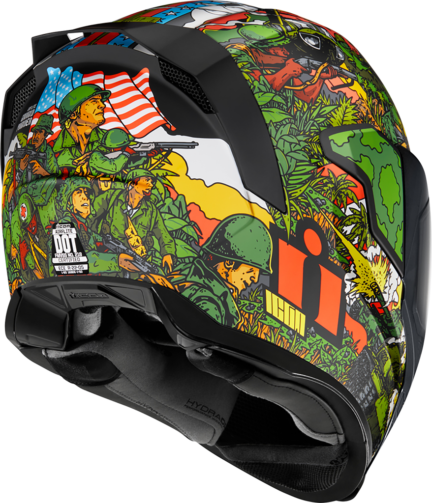 ICON Airflite™ GP23 Helmet - Green, Size Large with Fog-Free Fliteshield™ and Accessories