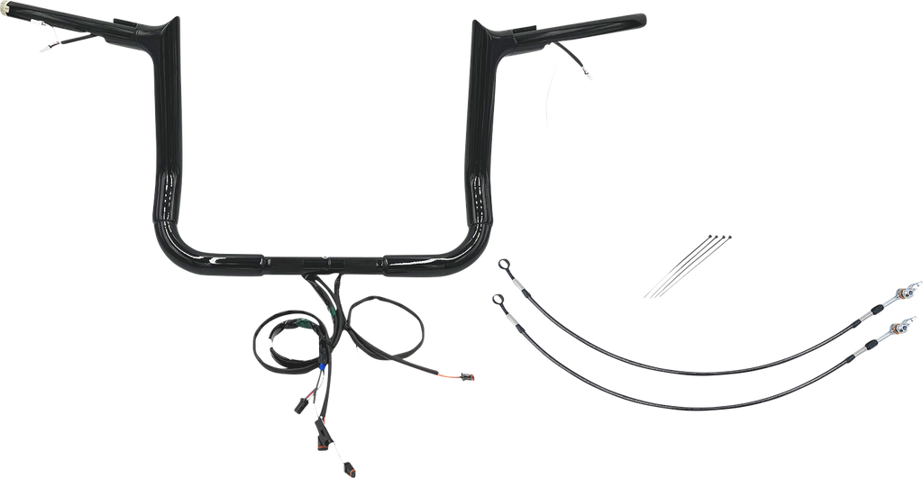 FAT BAGGERS INC. Handlebar Kit - Pointed Top - 12" - Black 802212-B - Team Dream Rides