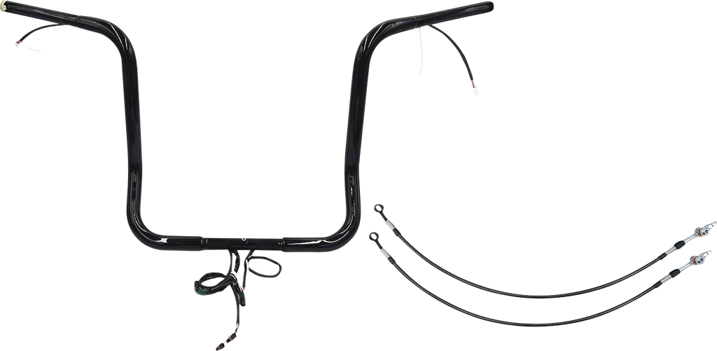 FAT BAGGERS INC. Handlebar Kit - Rounded Top - 16" - Black 901516-B - Team Dream Rides