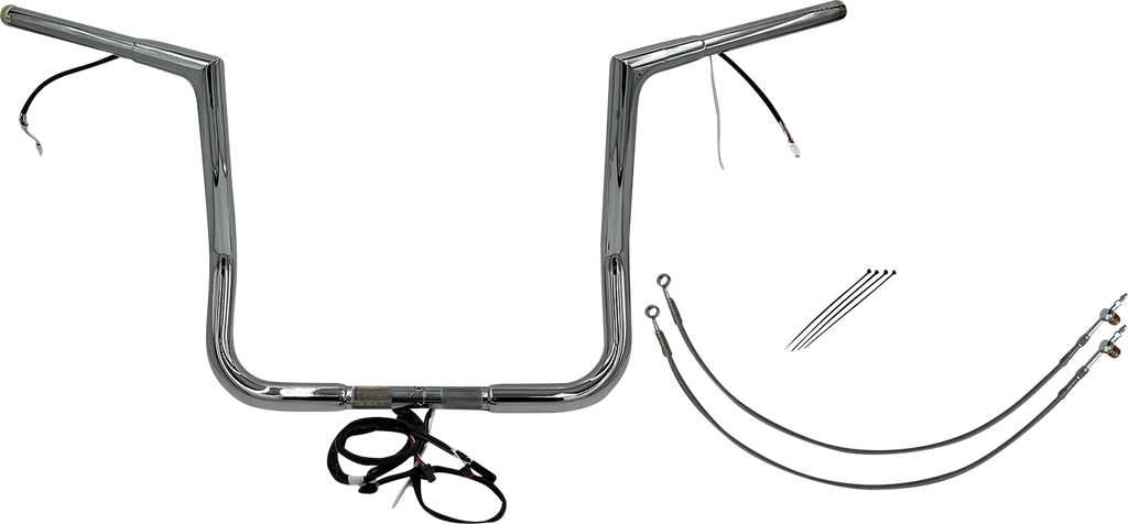 FAT BAGGERS INC. Handlebar Kit - Flat Top - 14" - Chrome 701214 - Team Dream Rides