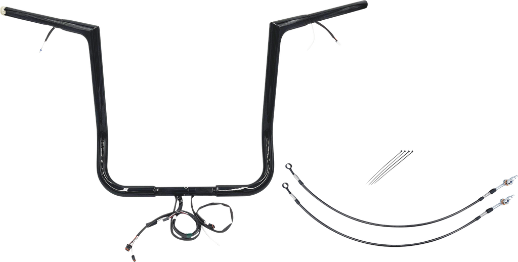 FAT BAGGERS INC. Handlebar Kit - Flat Top - 16" - Black 701216-B - Team Dream Rides