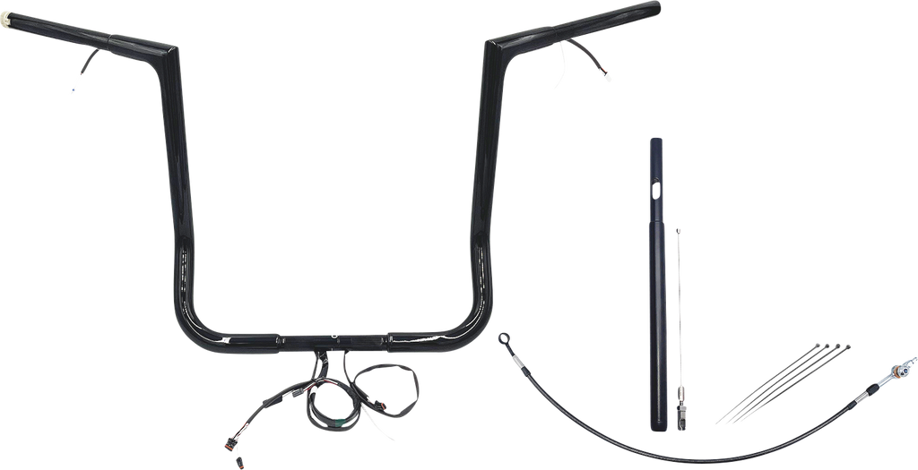 FAT BAGGERS INC. Handlebar Kit - Flat Top - 16" - Black 712016-B - Team Dream Rides