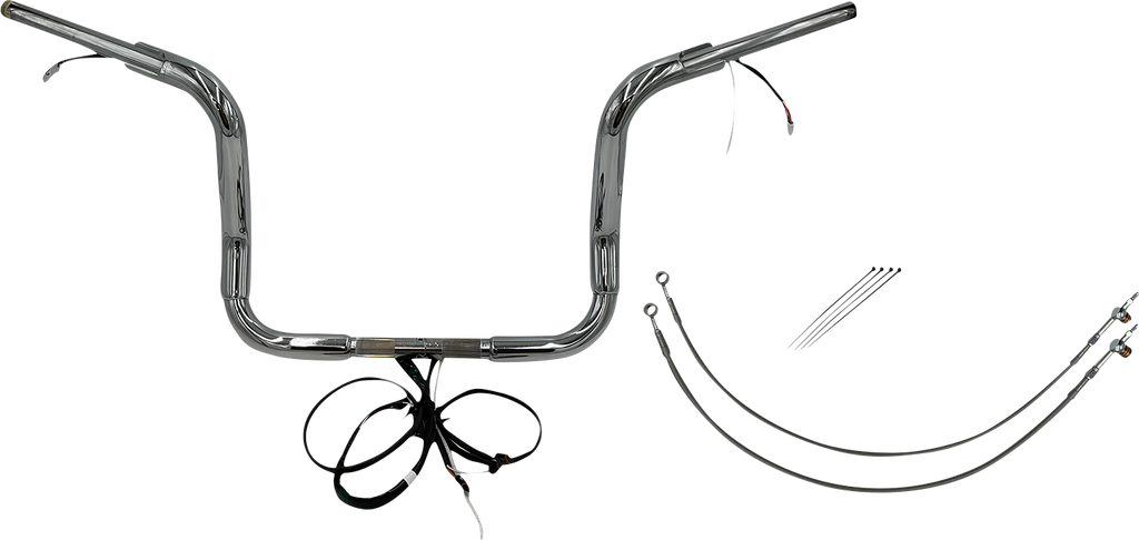 FAT BAGGERS INC. Handlebar Kit - Pointed Top - 12" - Chrome 802512 - Team Dream Rides