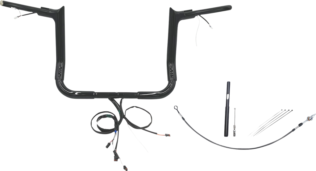 FAT BAGGERS INC. Handlebar Kit - Pointed Top - 12" - Black 812012-B - Team Dream Rides