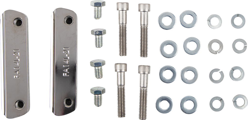 PAUL YAFFE BAGGER NATION Cafe Front Fender - 21" - Chrome Adaptors PYO:CAFE-21-14L-C-C - Team Dream Rides