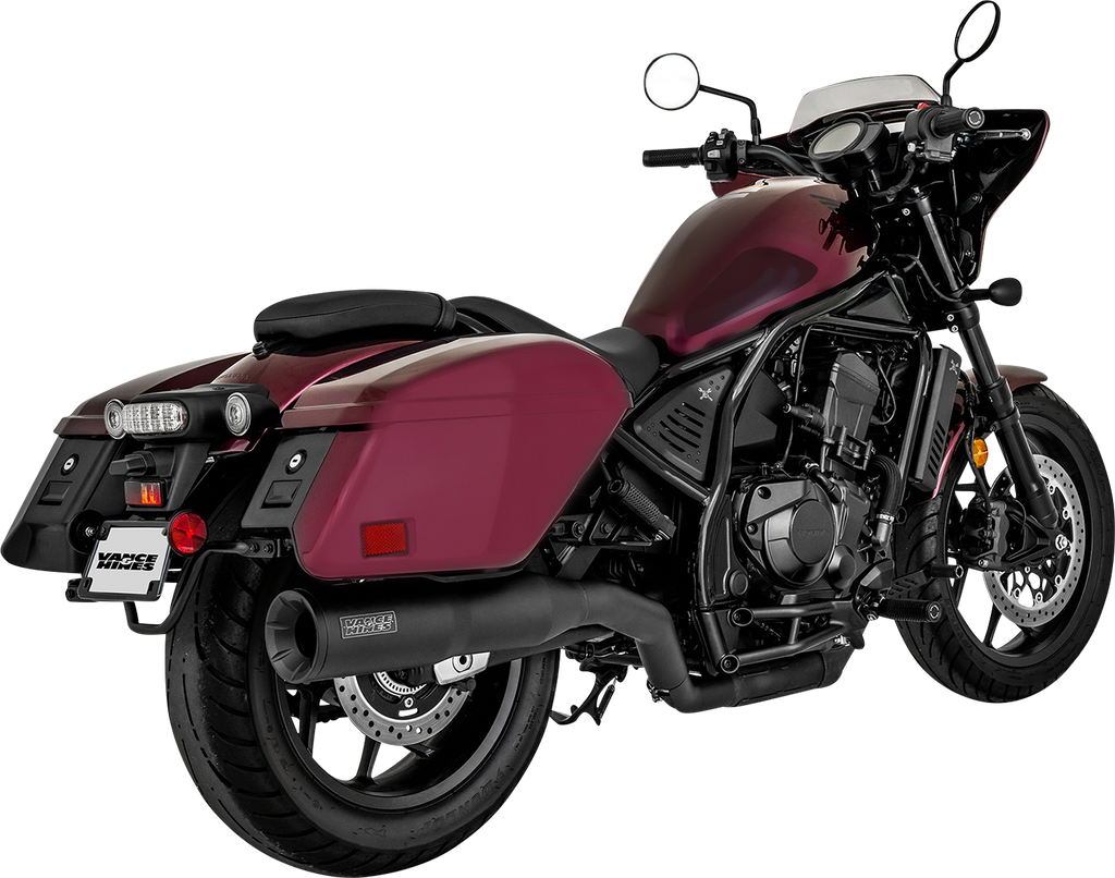 Vance & Hines Hi-Output Slip-On Muffler 48427 - 4.5 Inch Matte Black with CNC Billet Aluminum End Cap