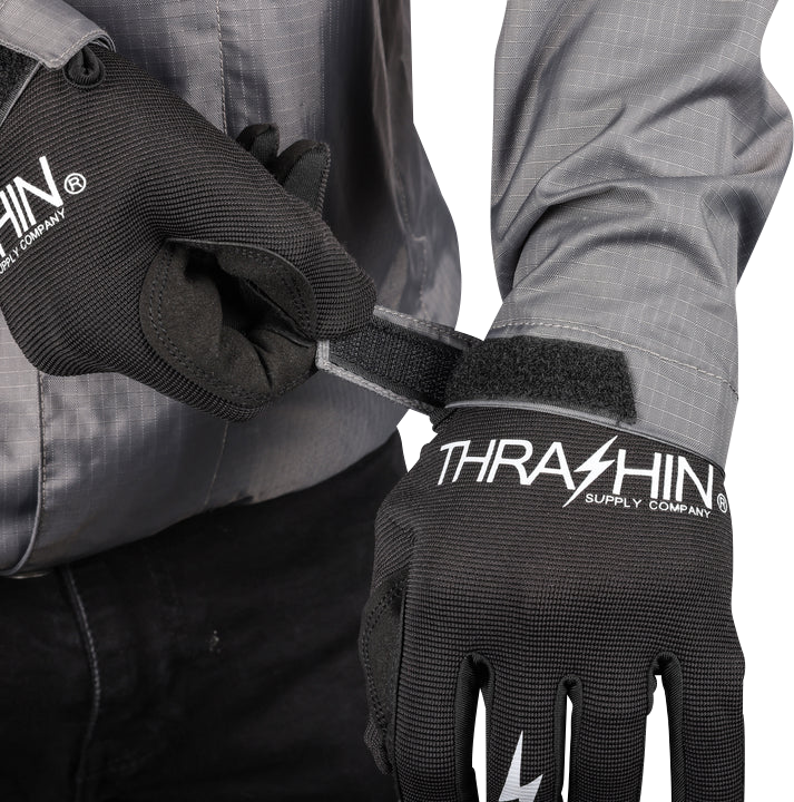 THRASHIN SUPPLY CO. Mission WP Rain Jacket - Black/Gray - Medium TMJ-11-09