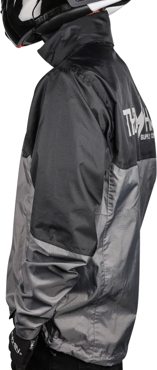 THRASHIN SUPPLY CO. Mission WP Rain Jacket - Black/Gray - Medium TMJ-11-09