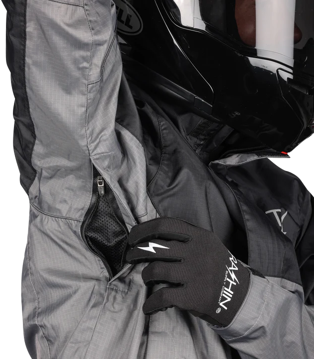 THRASHIN SUPPLY CO. Mission WP Rain Jacket - Black/Gray - Medium TMJ-11-09