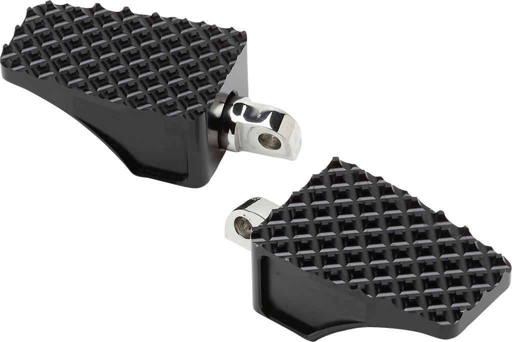 LA Choppers County Line Billet Aluminum Foot Pegs with Stainless Steel Clevis - Male Mount - Black, Part Number LA-P100-00B