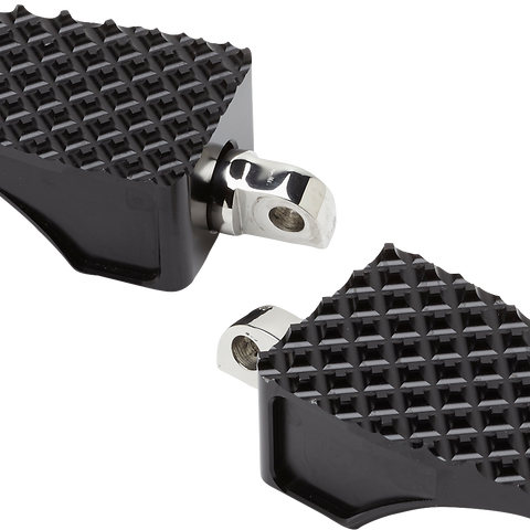 LA Choppers County Line Billet Aluminum Foot Pegs with Stainless Steel Clevis - Male Mount - Black, Part Number LA-P100-00B