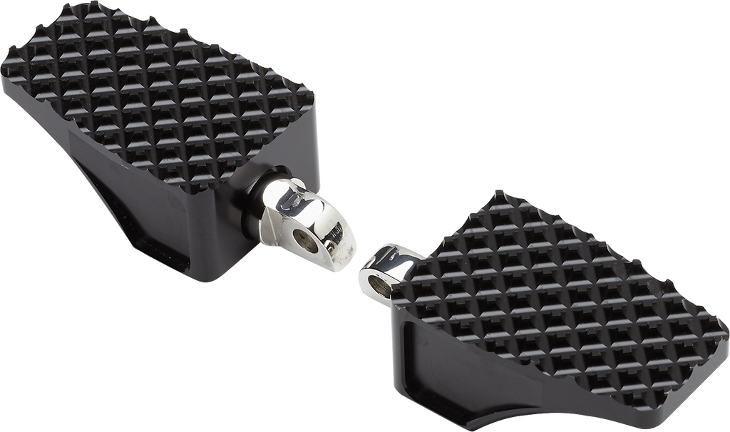LA Choppers County Line Billet Aluminum Foot Pegs with Stainless Steel Clevis - Male Mount - Black, Part Number LA-P100-00B