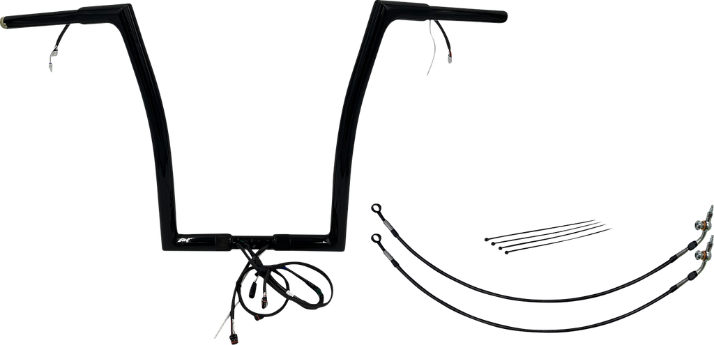 FAT BAGGERS INC. Handlebar Kit - Flat Top - 16" - Black 701916-B - Team Dream Rides