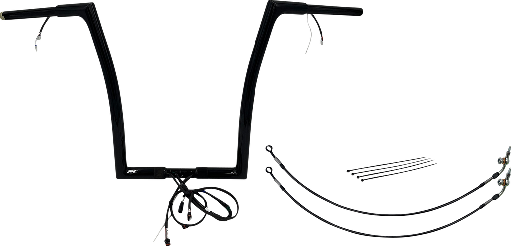 FAT BAGGERS INC. Handlebar Kit - Flat Top - 16" - Black 702916-B - Team Dream Rides