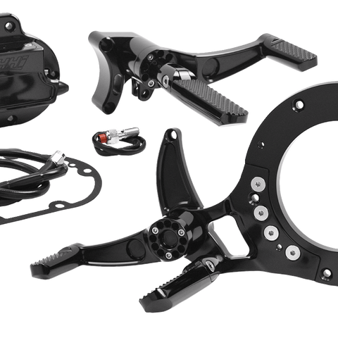 HAWG HALTERS Mid Control Conversion Kit - Black - Knurled Pegs - FLH/FLT MCK-FH21AS-FK - Team Dream Rides