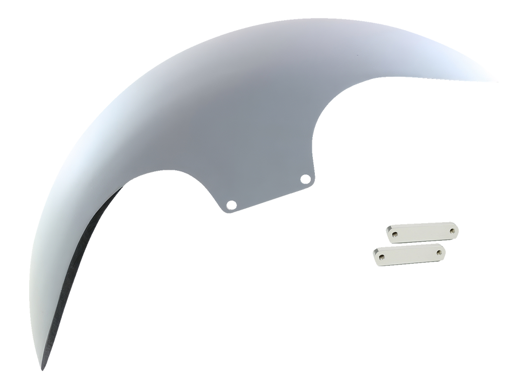 PAUL YAFFE BAGGER NATION Cafe Front Fender - 19" - Chrome Adaptors PYO:CAFE-19-14L-C-C - Team Dream Rides