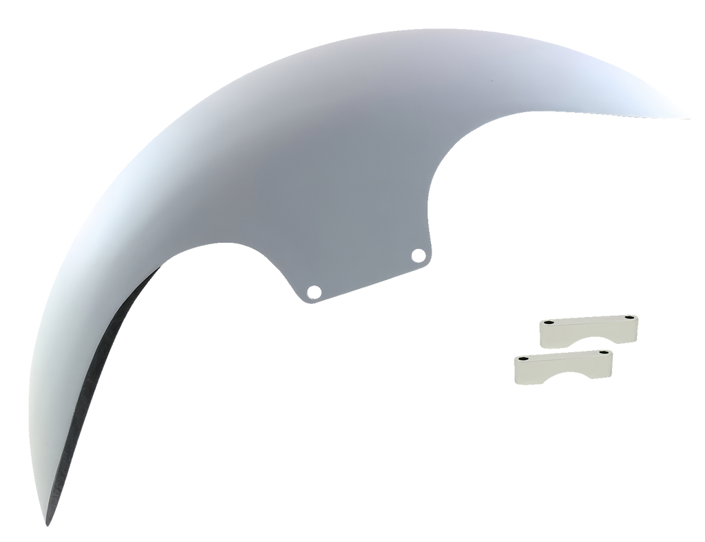 PAUL YAFFE BAGGER NATION Cafe Front Fender - 19" - Chrome Spacers PYO:CAFE-19-13E-C-C - Team Dream Rides